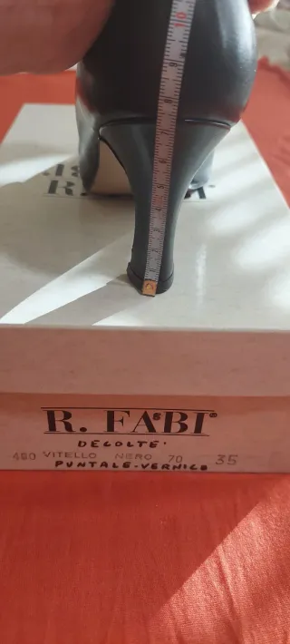 Scarpe R. Fabi Decolté Pelle Nera Tg 35