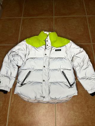 Abrigo Grimey Reflectante Verde/Plata