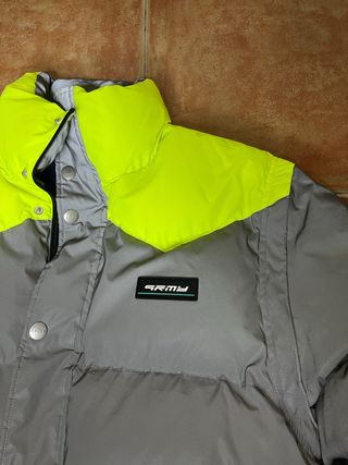 Abrigo Grimey Reflectante Verde/Plata