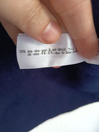 Chaqueta Zara Lana Azul Doble Botonadura