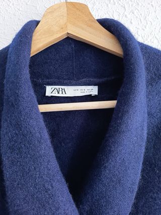 Chaqueta Zara Lana Azul Doble Botonadura