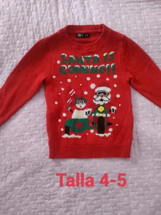 Jersey Navidad TEX Talla 4-5 niño