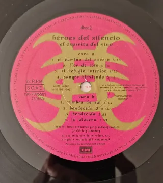 Heroes del Silencio 2Lp El Espíritu del Vino