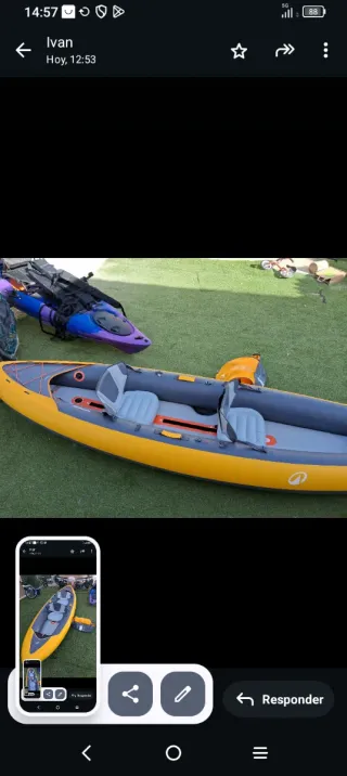 Kayak hinchable