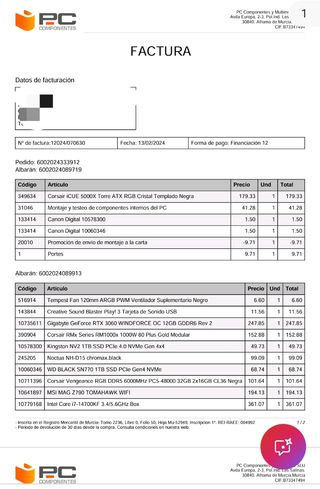 Ordenador PC. SE HA USADO 3 VECES. NEGOCIABLE
