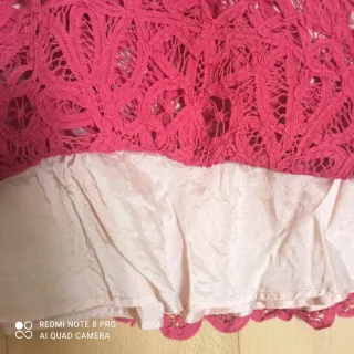 Vestido fiesta Derhy fucsia. LEER