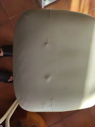 Sedia da ufficio bianca e argentata