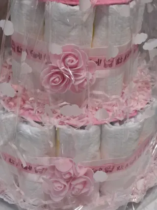 Tarta de pañales para bebé