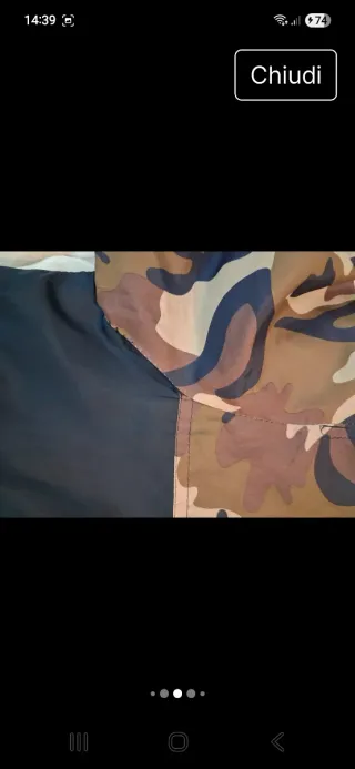 Giubbotto uomo camouflage e nero