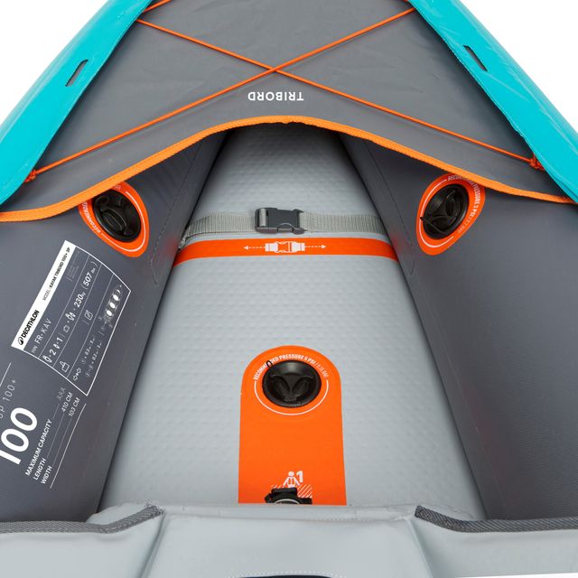 Canoa Kayak Hinchable Tribord 100+ Azul 2/3 Plazas