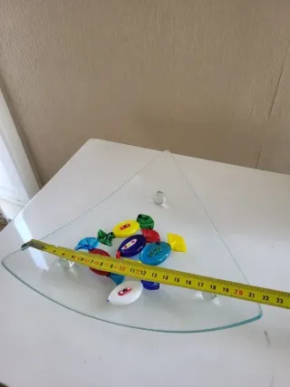 Set di piatto e caramelle in vetro Murano