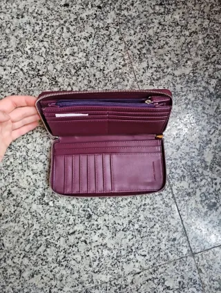 Cartera Adolfo Domínguez Roja Sin Estrenar