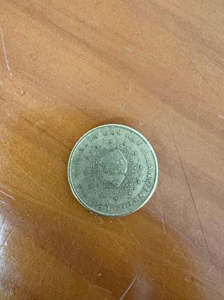 Moneda 0.50 Gulden Países Bajos 1969