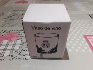Vaso vidrio vino oficial Real Madrid