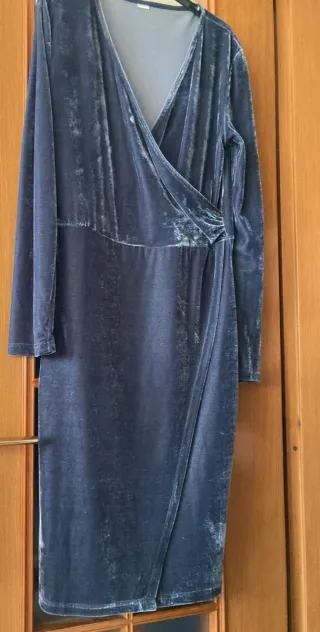 Vestito velluto donna elasticizzato