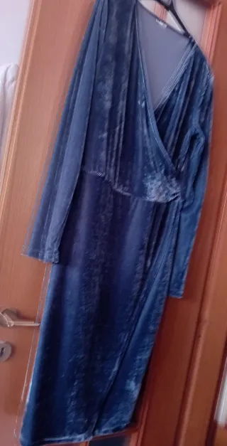 Vestito velluto donna elasticizzato