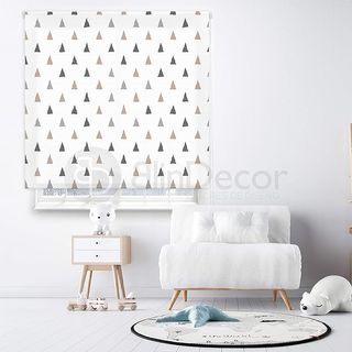 Tende avvolgibili Blindecor traslucide con triangoli