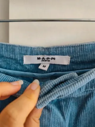 Pantalones de pana azul claro talla M