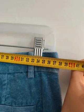 Pantalones de pana azul claro talla M