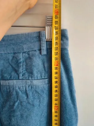 Pantalones de pana azul claro talla M