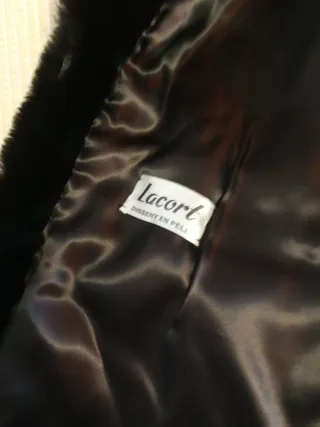 Abrigo de piel Lacort negro talla única