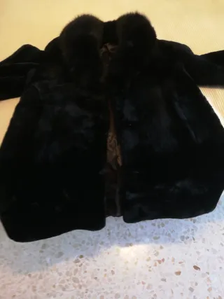 Abrigo de piel Lacort negro talla única