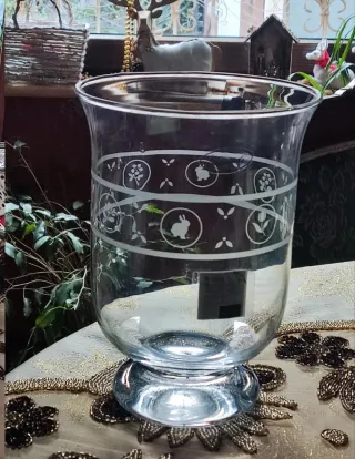 Vaso grande Villeroy & Boch decorato in vetro