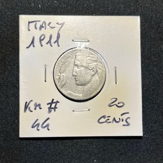 Collectible Coin 20 Cents di Lire 1911 KM# 44 🇮🇹