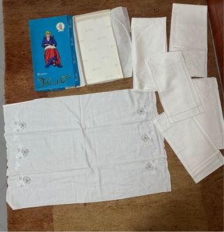 Set vintage asciugamani ricamati