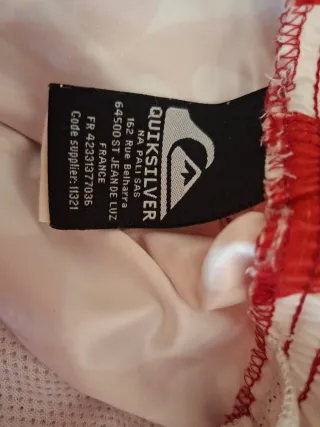 Costume da bagno Quiksilver per ragazzi rosso a fiori