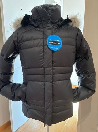 Abrigo Columbia Negro Mujer