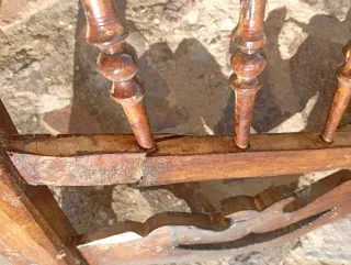 Antiguas Sillas de Madera y Rattan