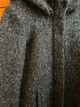 Abrigo Only lana rizada gris talla S