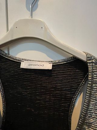 Top Promod Negro y Plateado