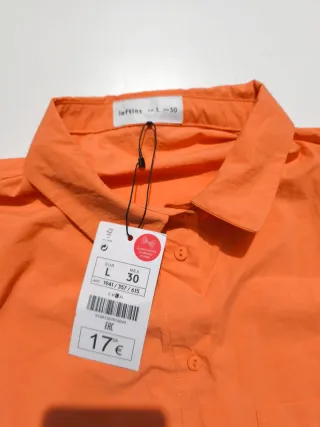 Camisa naranja larga
