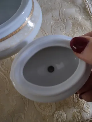 Set Servizio Caffè Porcellana Oro Bianco