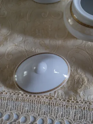 Set Servizio Caffè Porcellana Oro Bianco