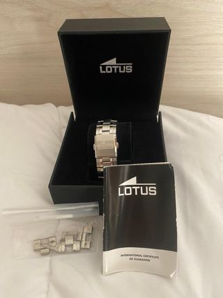 Reloj Lotus Plateado Cronógrafo Azul