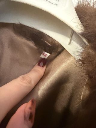 Abrigo largo de piel marrón