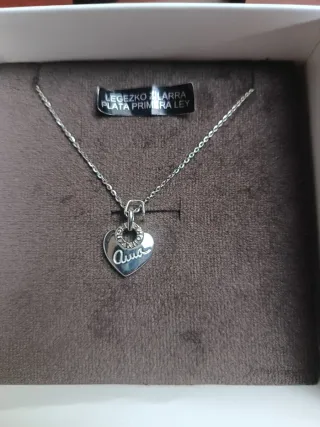 Colgante Corazón Ama Eguzkilore Plata