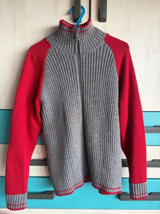 Jersey Fonccetto gris y rojo Talla M