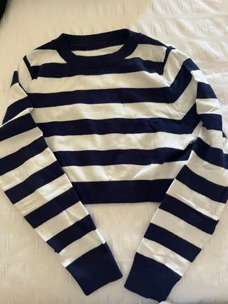 Jersey Shein rayas azul y blanco