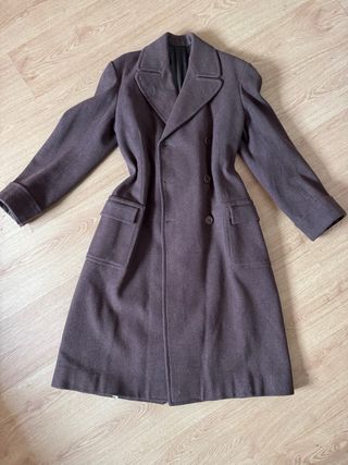 Abrigo largo vintage Y2K marrón