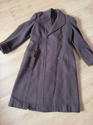 Abrigo largo vintage Y2K marrón