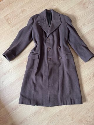 Abrigo largo vintage Y2K marrón