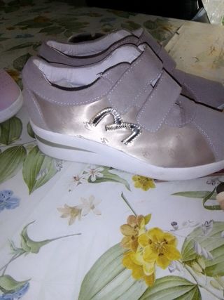 Sneakers donna Marta Marzotto beige/grigie