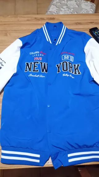 Giacca leggera New York blu e bianca