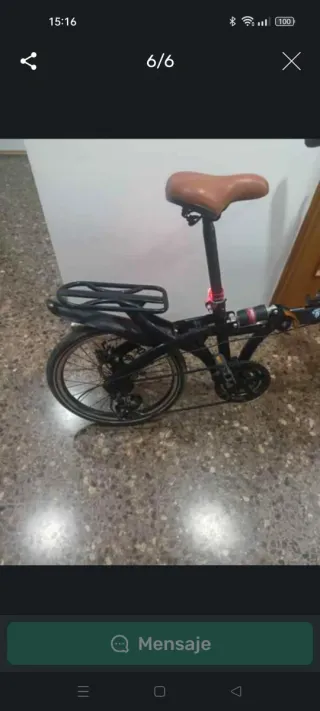 Bicicleta Plegable Negra