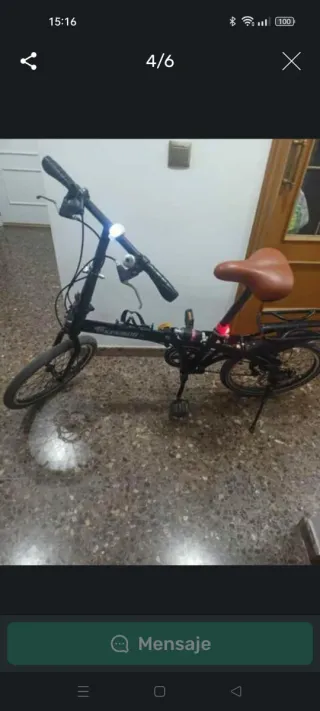 Bicicleta Plegable Negra