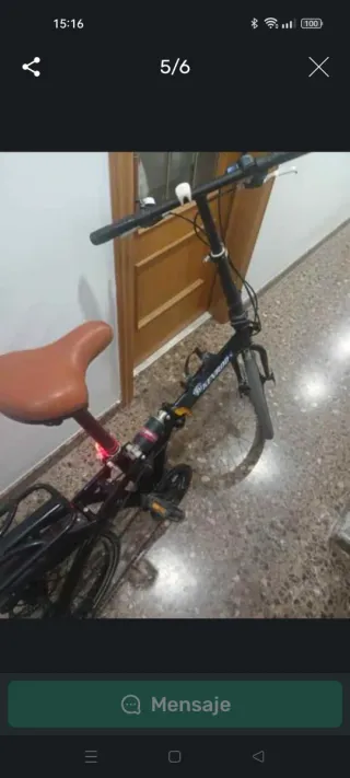 Bicicleta Plegable Negra